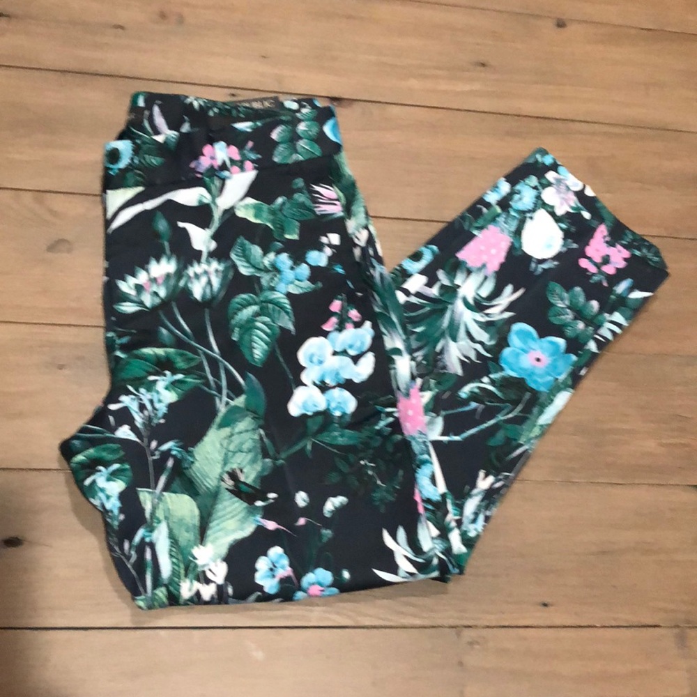 Banana Republic floral print mid rise pants